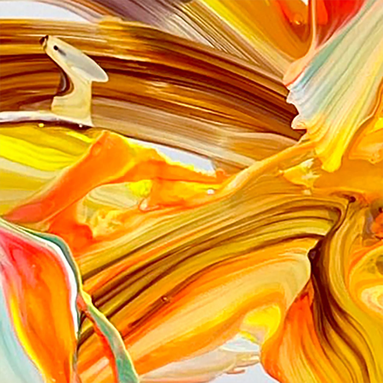 When a wave is dancing - Nikolaos Schizas - Abstract Painting - Ideelart