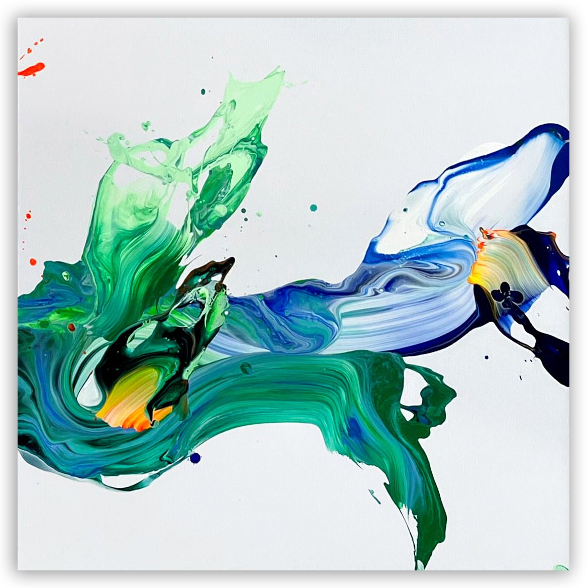 When a wave is dancing - Nikolaos Schizas - Abstract Painting - Ideelart