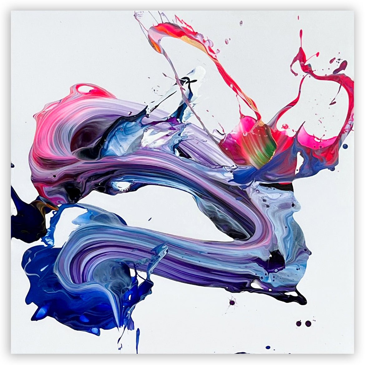 When a wave is dancing - Nikolaos Schizas - Abstract Painting - Ideelart