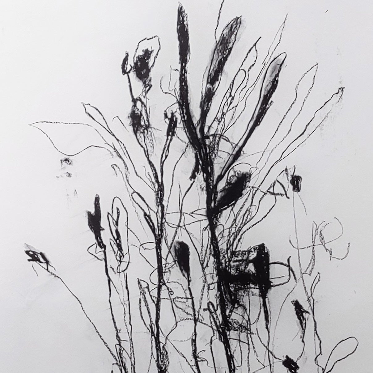 In the weeds ink bloom 3 - Robert Baribeau - Abstract Painting - Ideelart