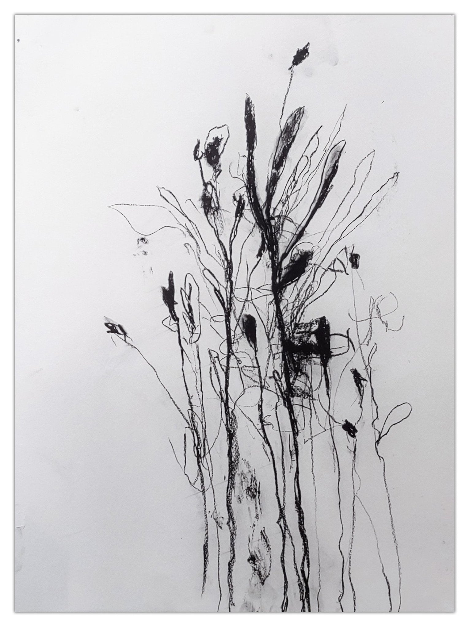 In the weeds ink bloom 3 - Robert Baribeau - Abstract Painting - Ideelart