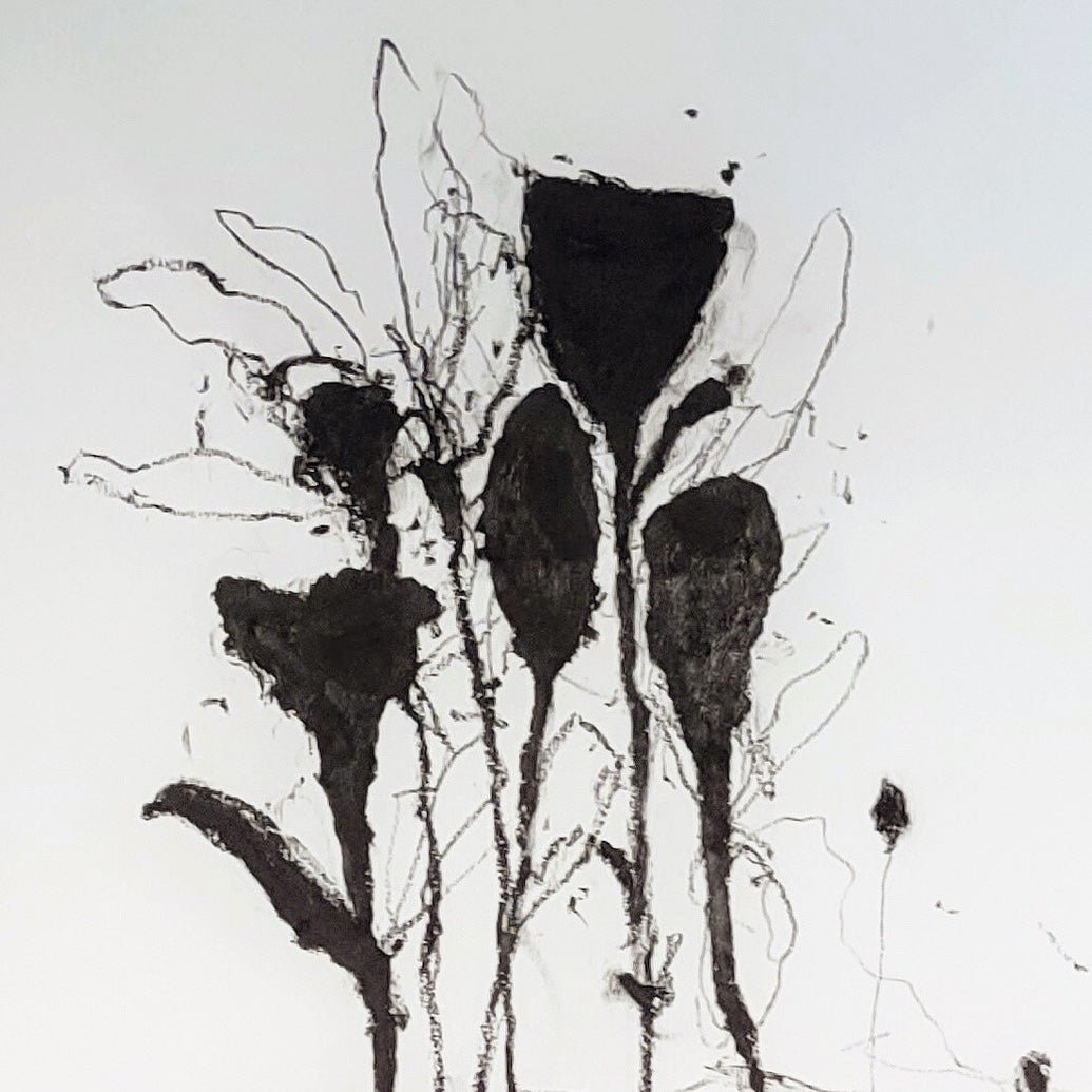 In the weeds ink bloom 5 - Robert Baribeau - Abstract Painting - Ideelart