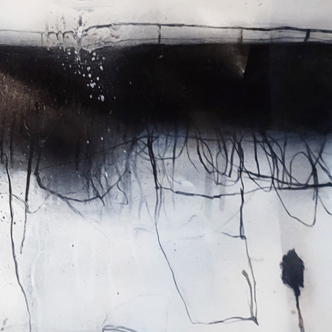 Charcoal Coastline 5 - Robert Baribeau - Abstract Painting - Ideelart