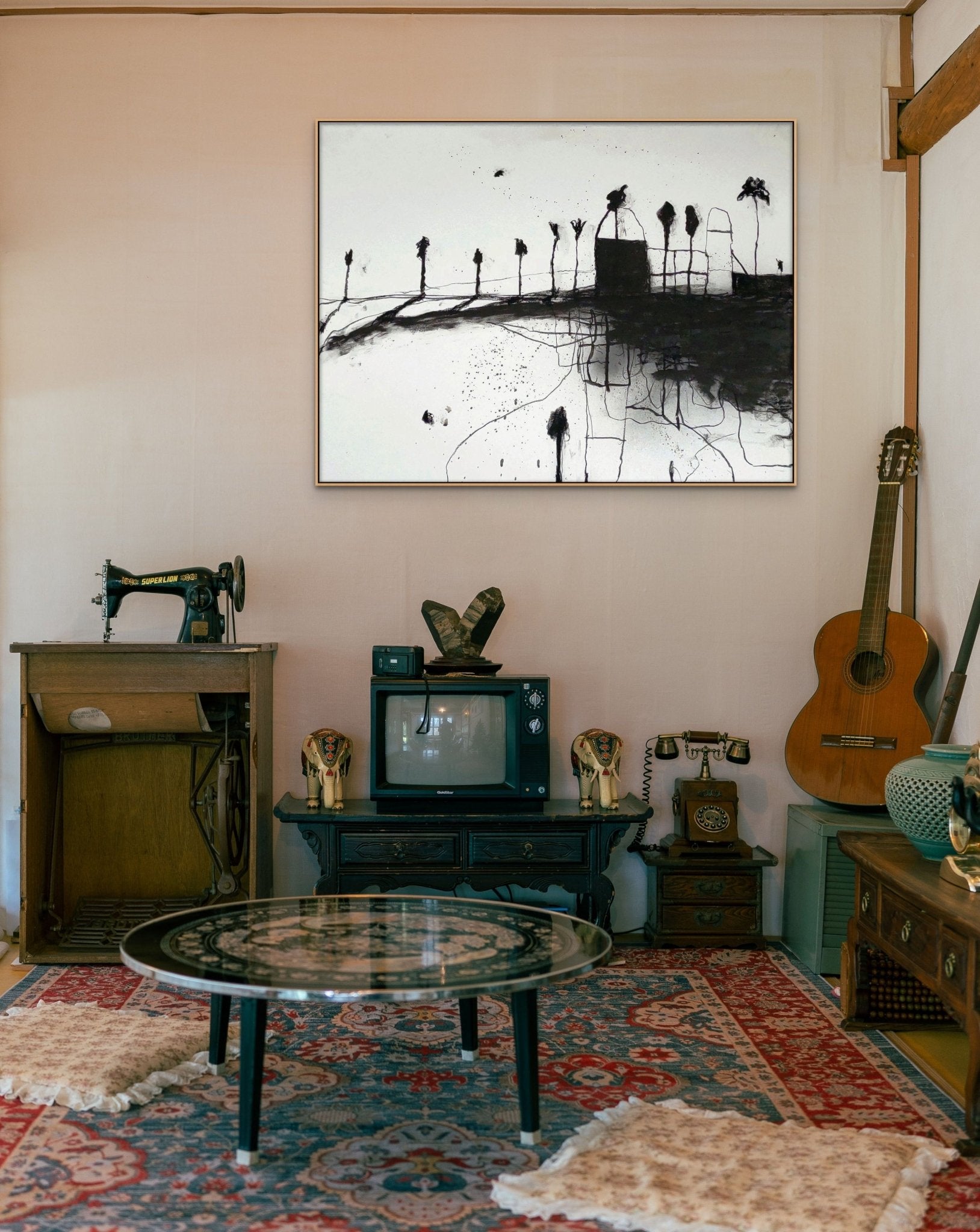 The Palms 2 - Robert Baribeau - Abstract Painting - Ideelart