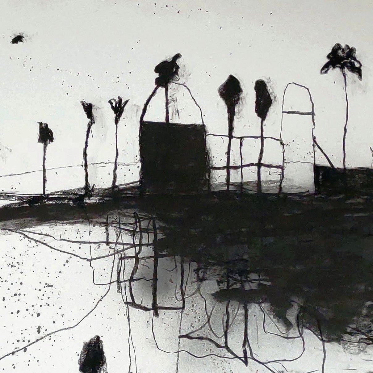 The Palms 2 - Robert Baribeau - Abstract Painting - Ideelart