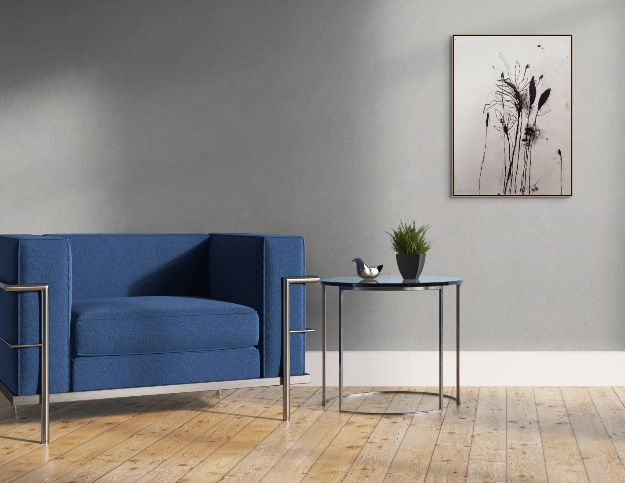 In the weeds ink bloom 6 - Robert Baribeau - Abstract Painting - Ideelart