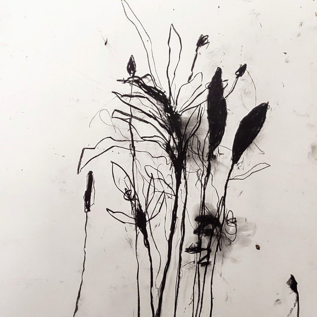 In the weeds ink bloom 6 - Robert Baribeau - Abstract Painting - Ideelart