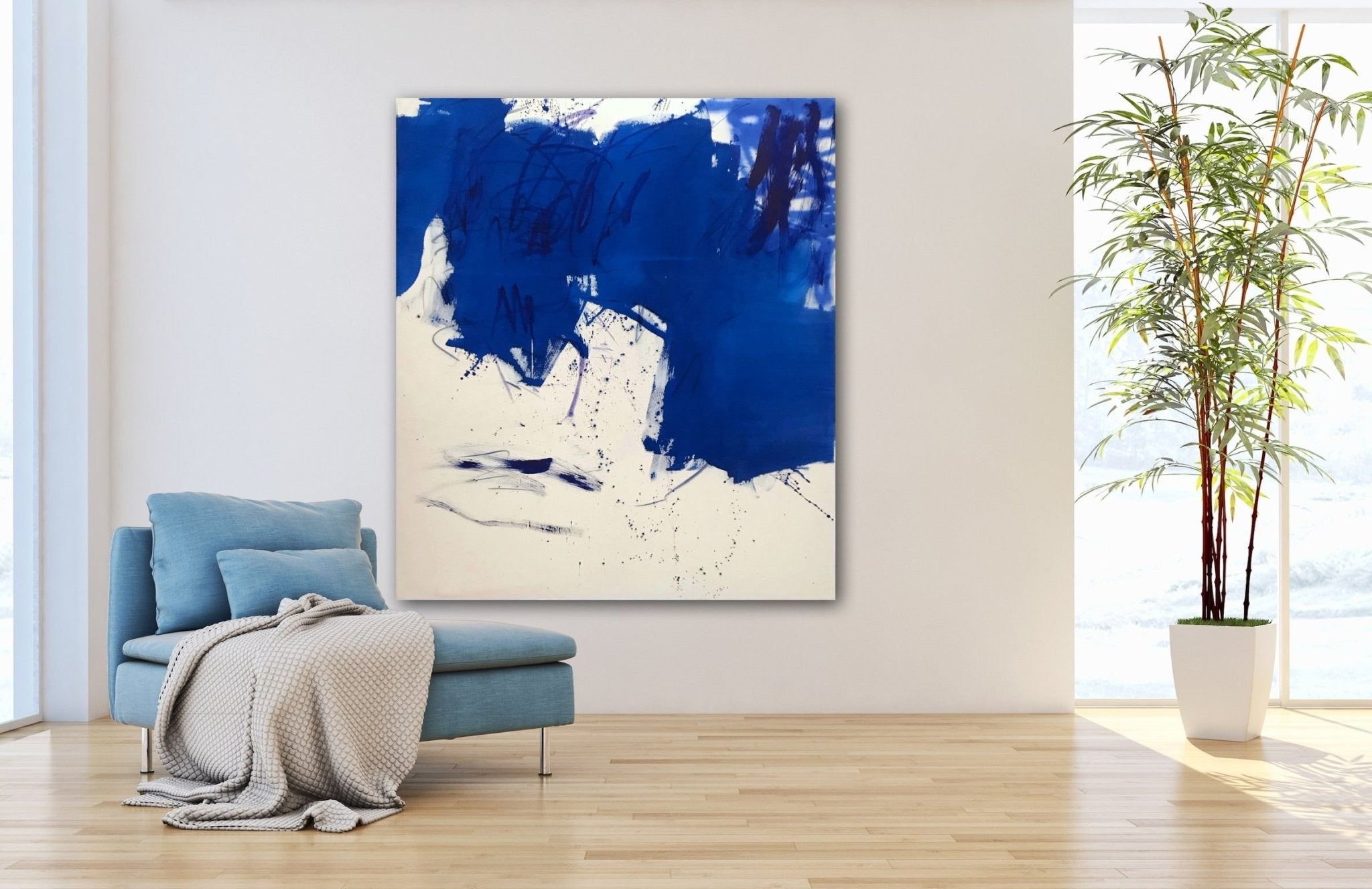 Azur and sea - Manuela Karin Knaut - Abstract Painting - Ideelart