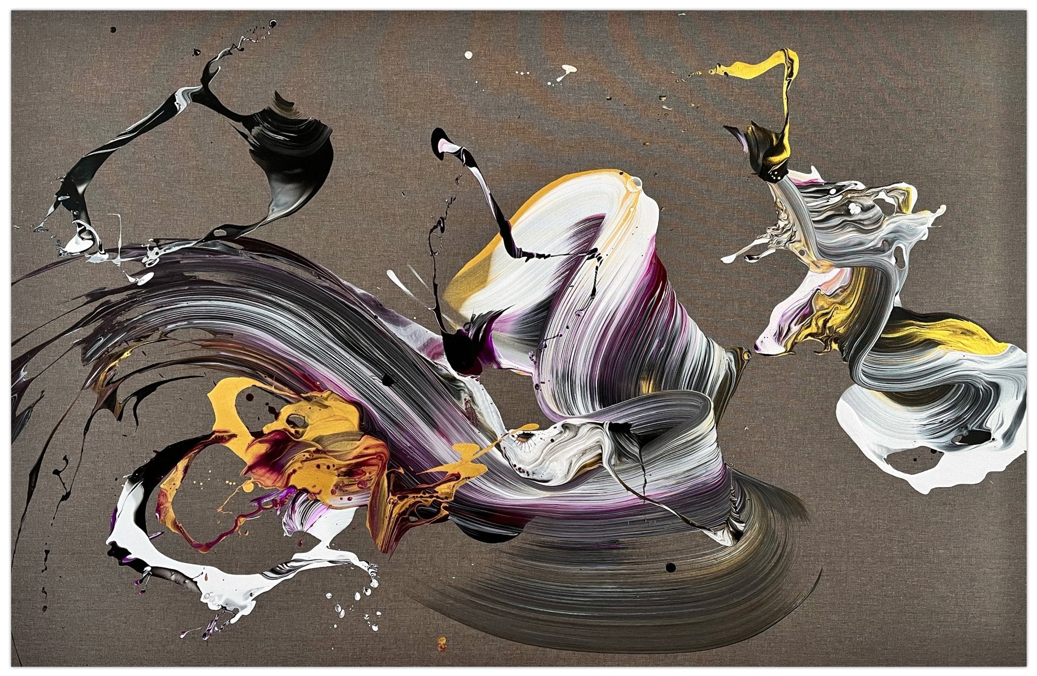 Un Flor De Oro - Nikolaos Schizas - Abstract Painting - Ideelart