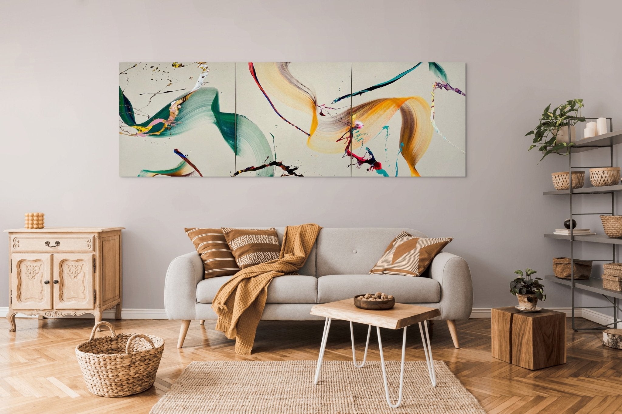 Together (Triptych) - Nikolaos Schizas - Abstract Painting - Ideelart