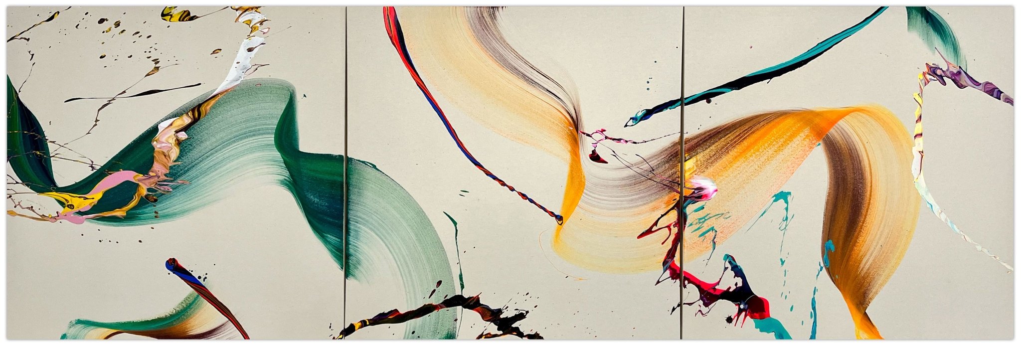 Together (Triptych) - Nikolaos Schizas - Abstract Painting - Ideelart