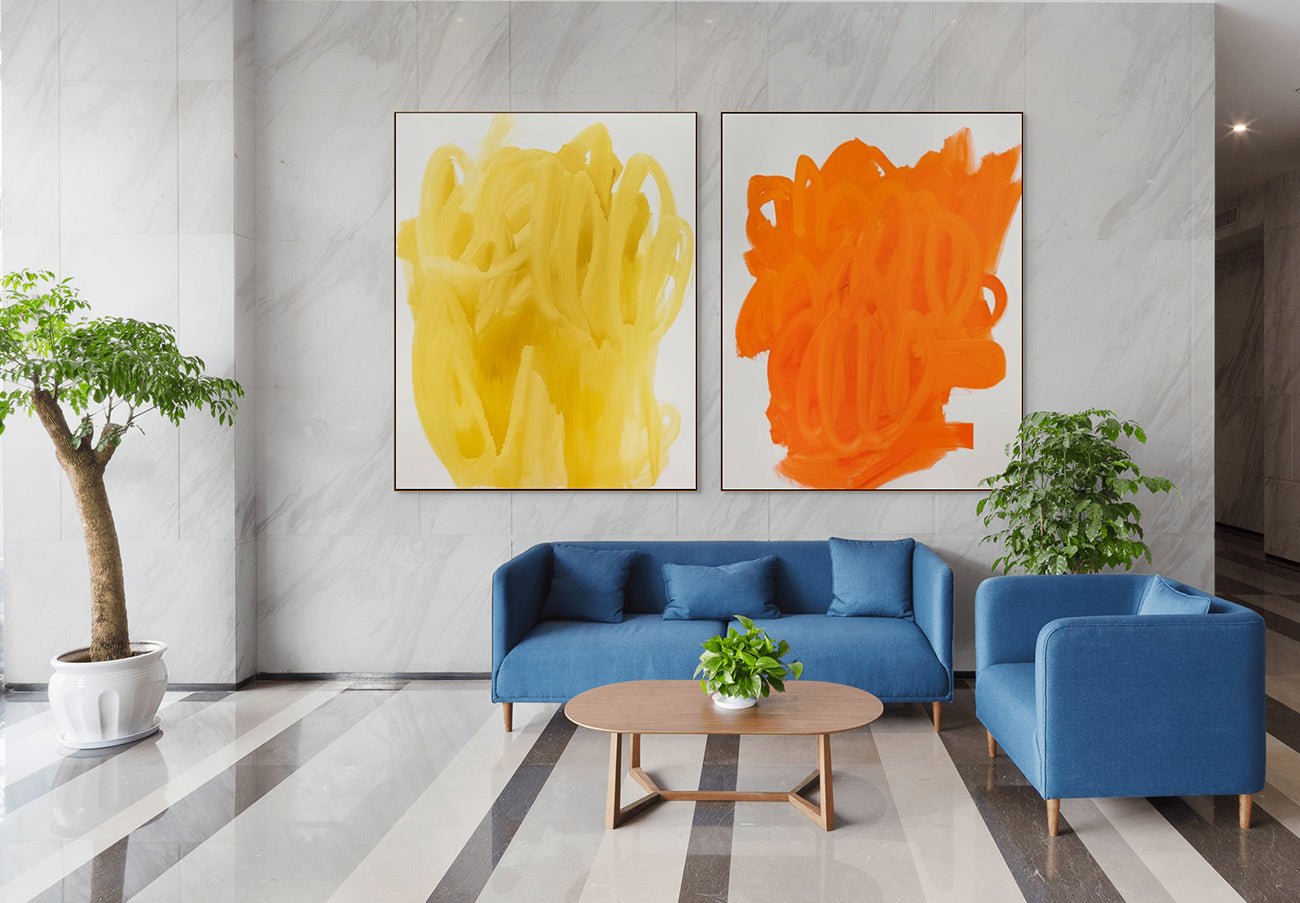 Blissful Myth (Diptych) - Tommaso Fattovich - Abstract Painting - Ideelart