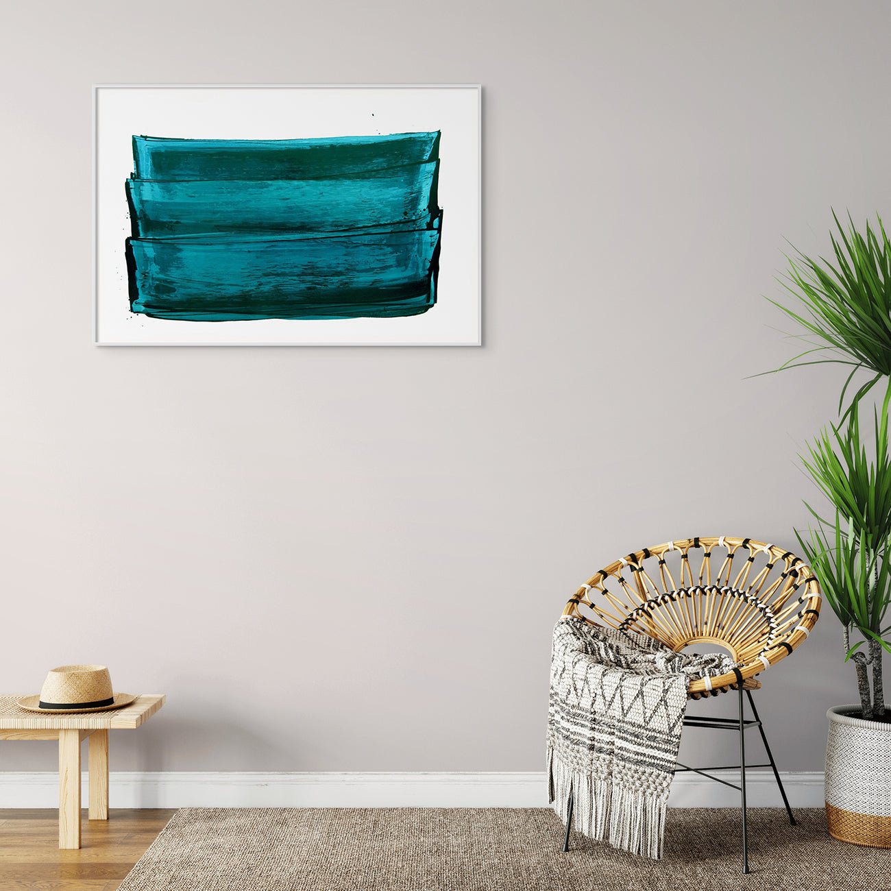 Spring Light (Green) - Emma Godebska - Abstract Painting - Ideelart