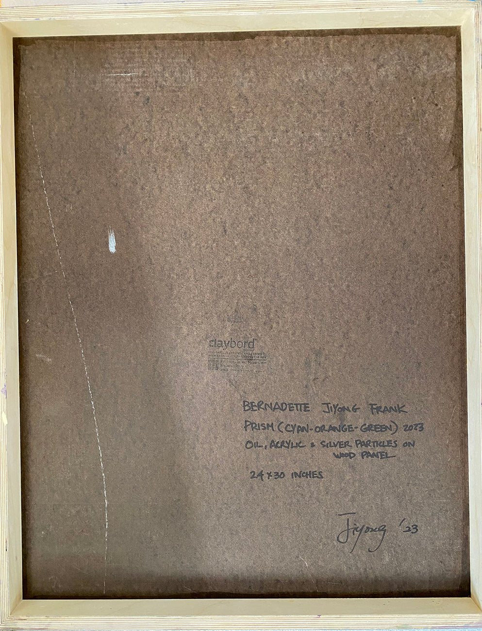 Prism (Cyan - Orange - Green) - Bernadette Jiyong Frank - Abstract Painting - Ideelart