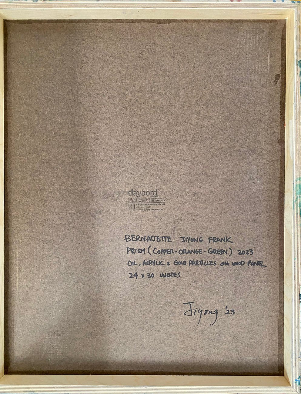 Prism (Copper Orange - Green) - Bernadette Jiyong Frank - Abstract Painting - Ideelart