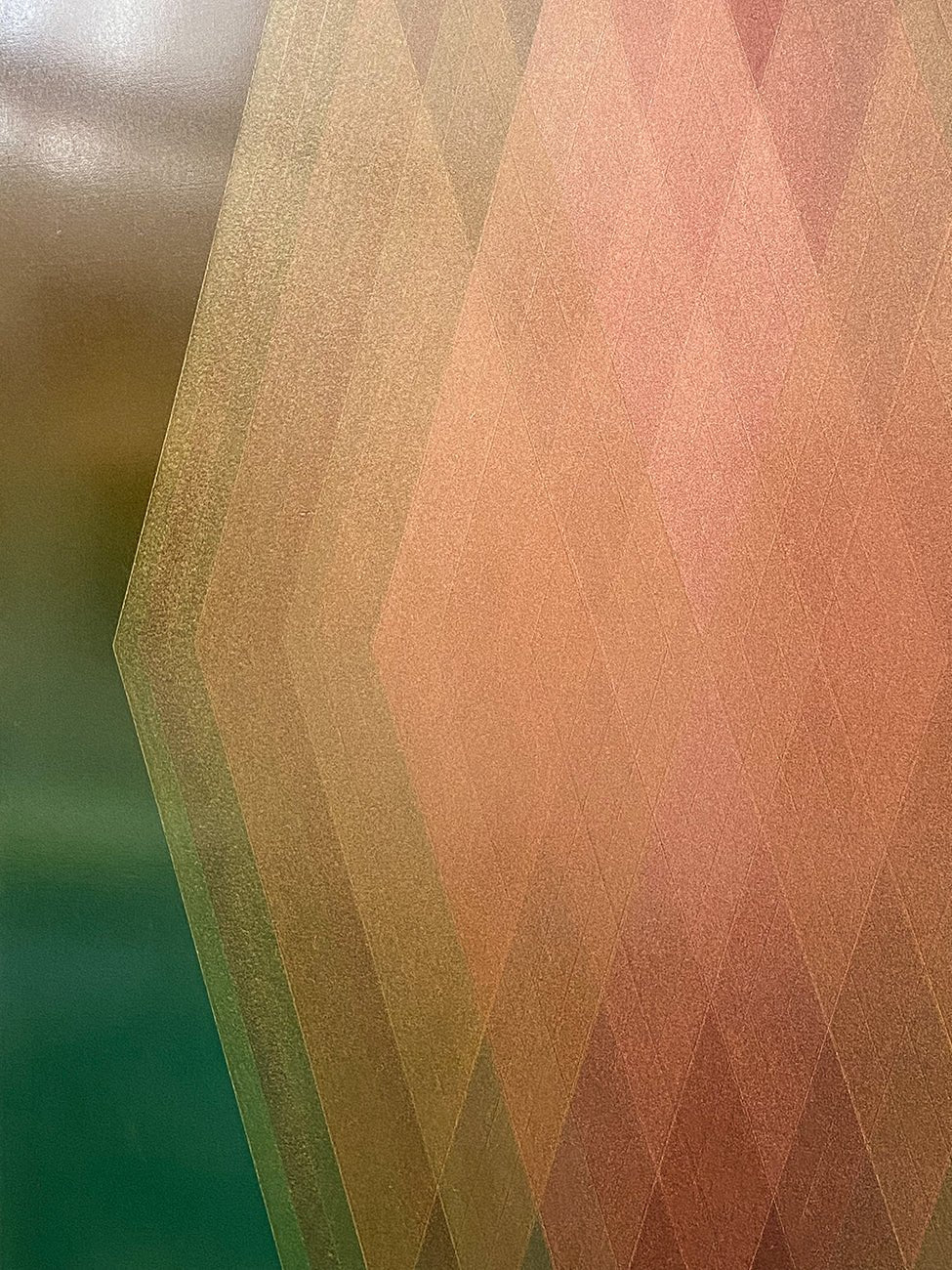 Prism (Copper Orange - Green) - Bernadette Jiyong Frank - Abstract Painting - Ideelart