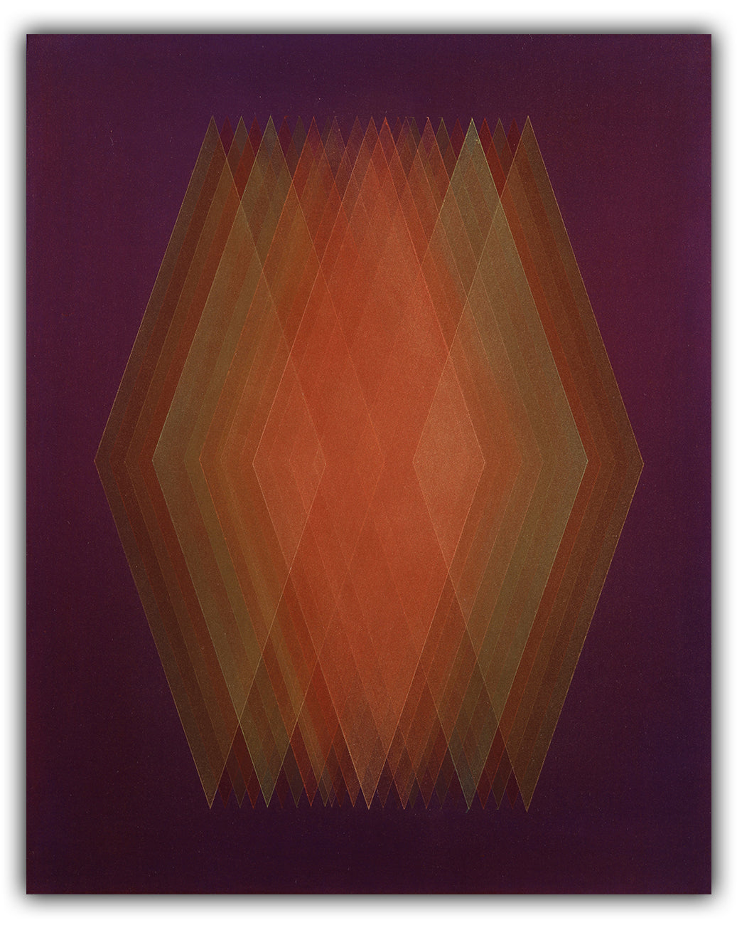 Prism (Purple - Copper Orange) - Bernadette Jiyong Frank - Abstract Painting - Ideelart