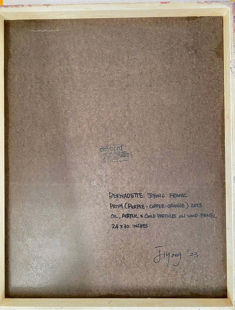 Prism (Purple - Copper Orange) - Bernadette Jiyong Frank - Abstract Painting - Ideelart