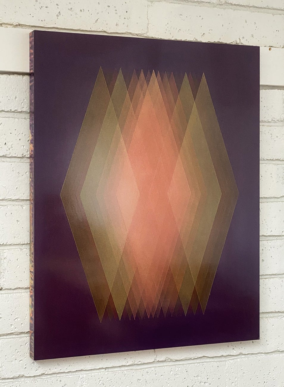 Prism (Purple - Copper Orange) - Bernadette Jiyong Frank - Abstract Painting - Ideelart