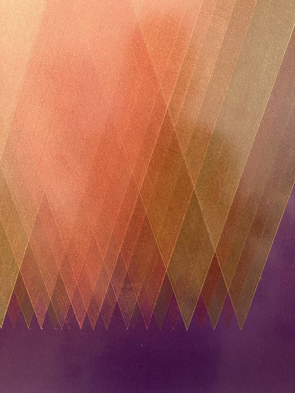 Prism (Purple - Copper Orange) - Bernadette Jiyong Frank - Abstract Painting - Ideelart