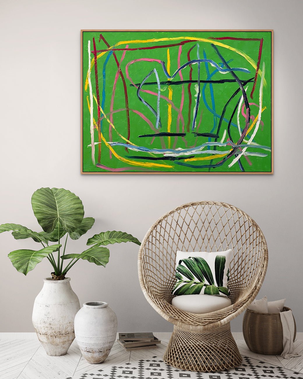 Green City - Dana Gordon - Abstract Painting - Ideelart