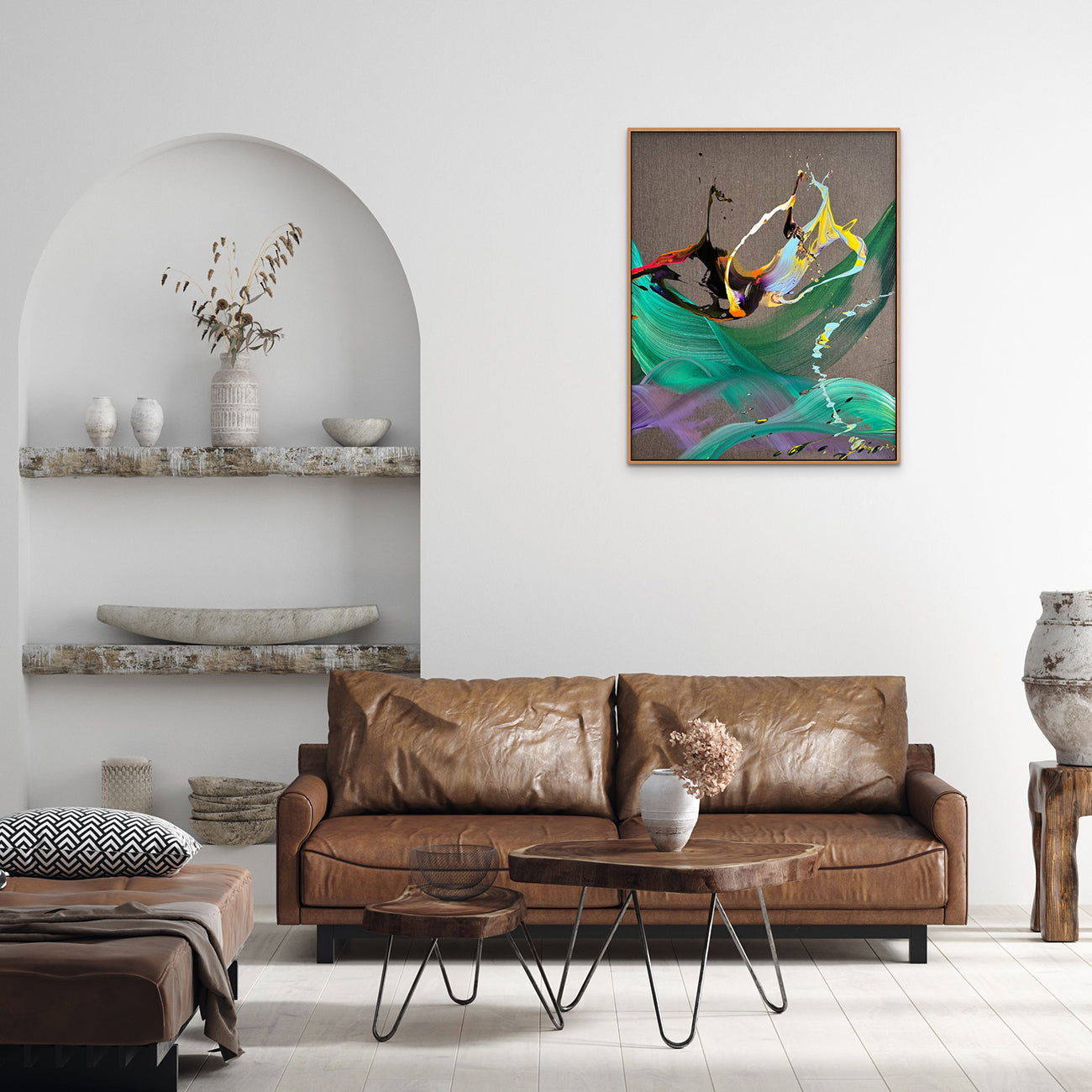 A Different Sunset - Nikolaos Schizas - Abstract Painting - Ideelart