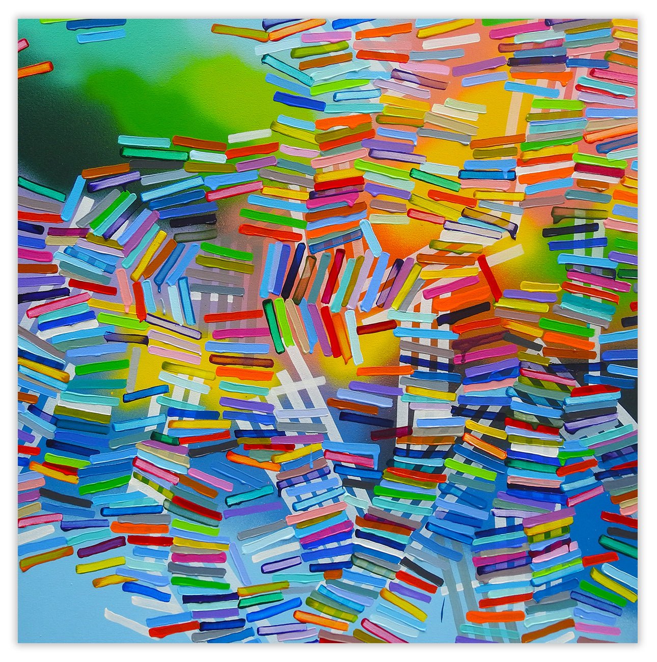 The Waters Above The Waters Below - Martina Nehrling - Abstract Painting - Ideelart