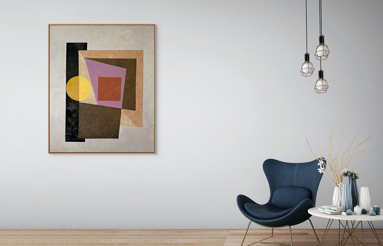 Meeting Point (Barn Red) - Jeremy Annear - Abstract Painting - Ideelart