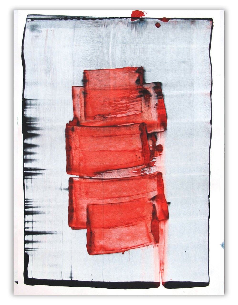 Soft red 3 - Emma Godebska - Abstract Painting - Ideelart