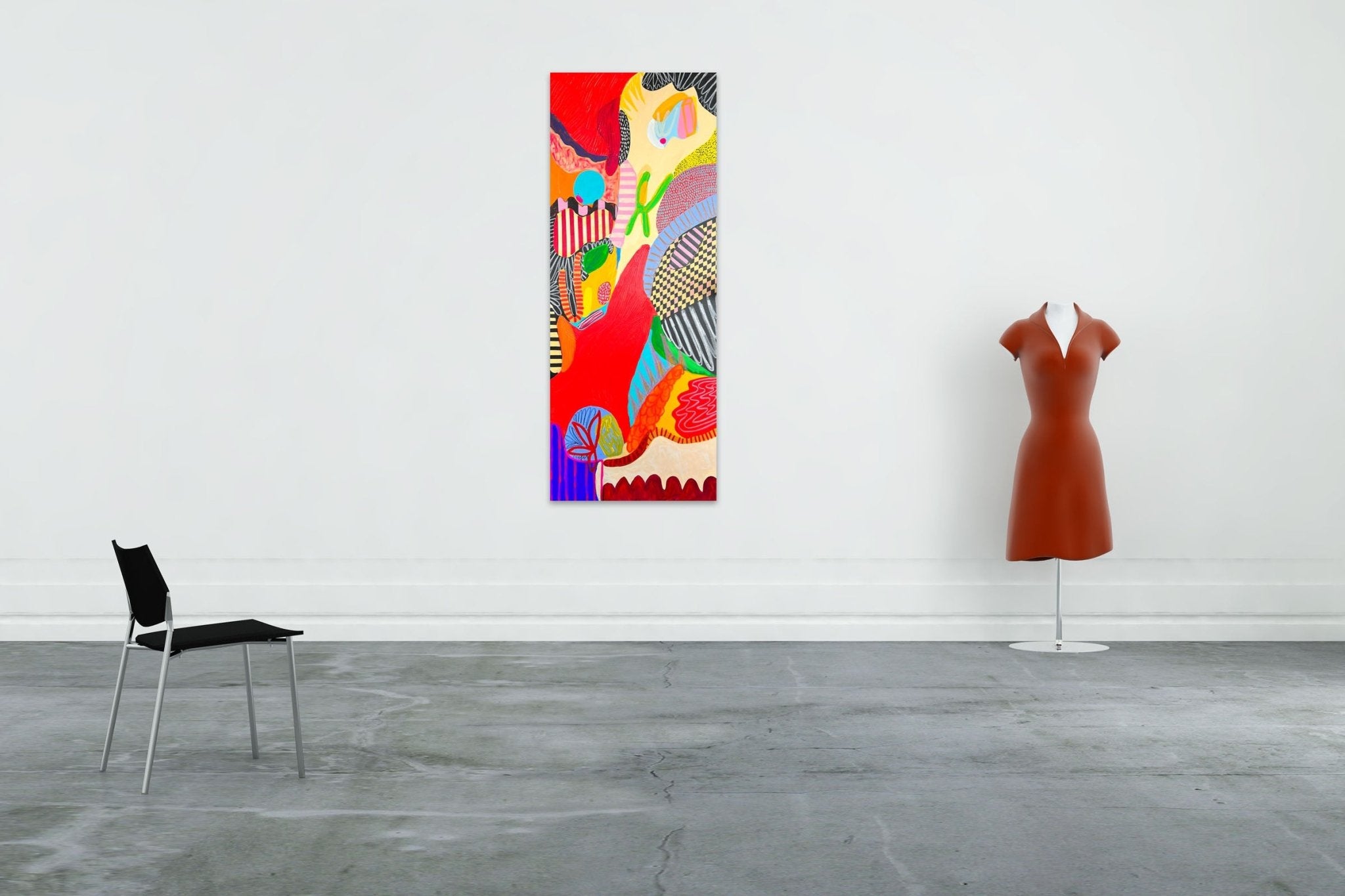 Through my window I - Daniela Marin - Abstract Painting - Ideelart