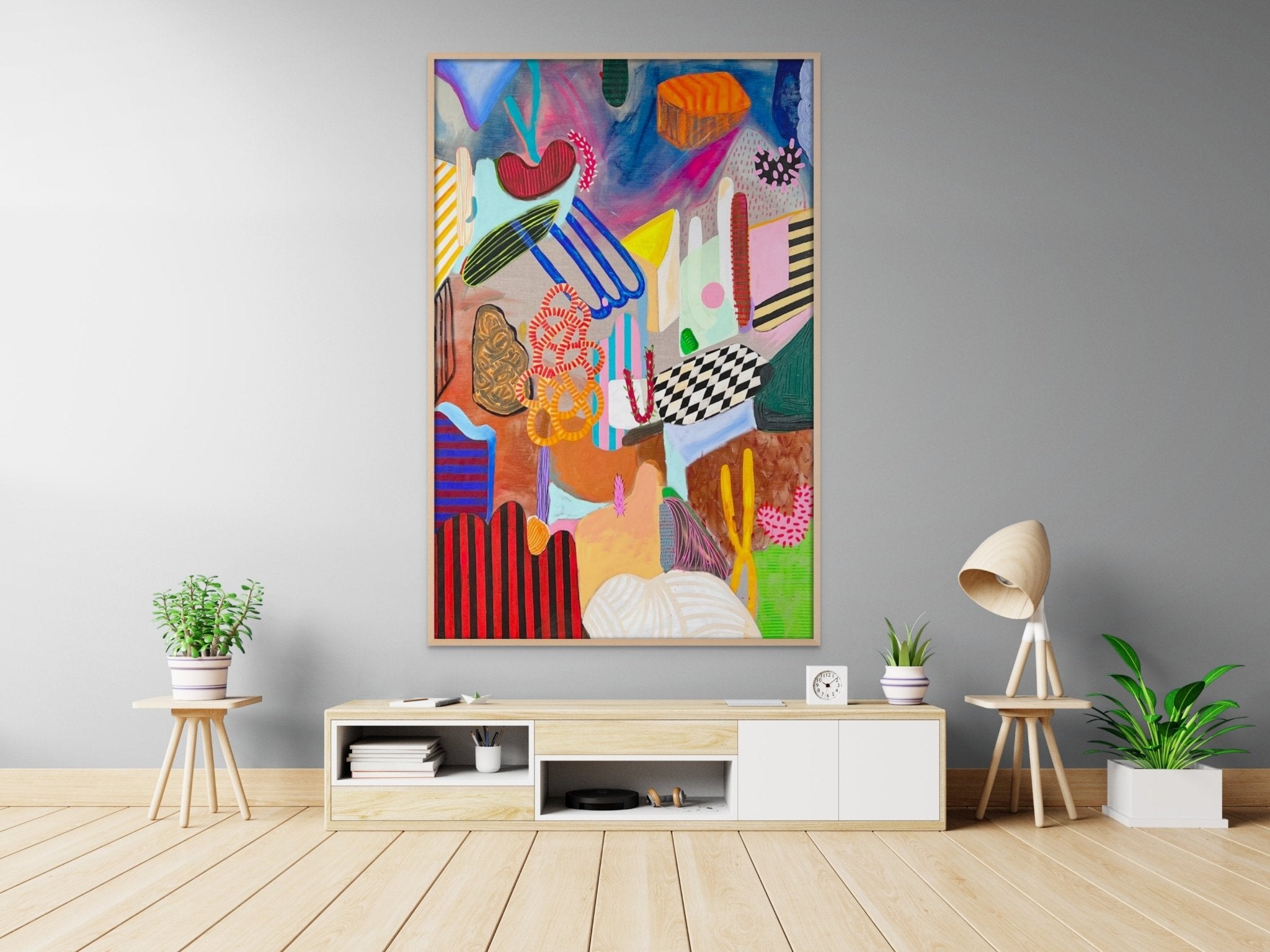 Playful Garden II - Daniela Marin - Abstract Painting - Ideelart