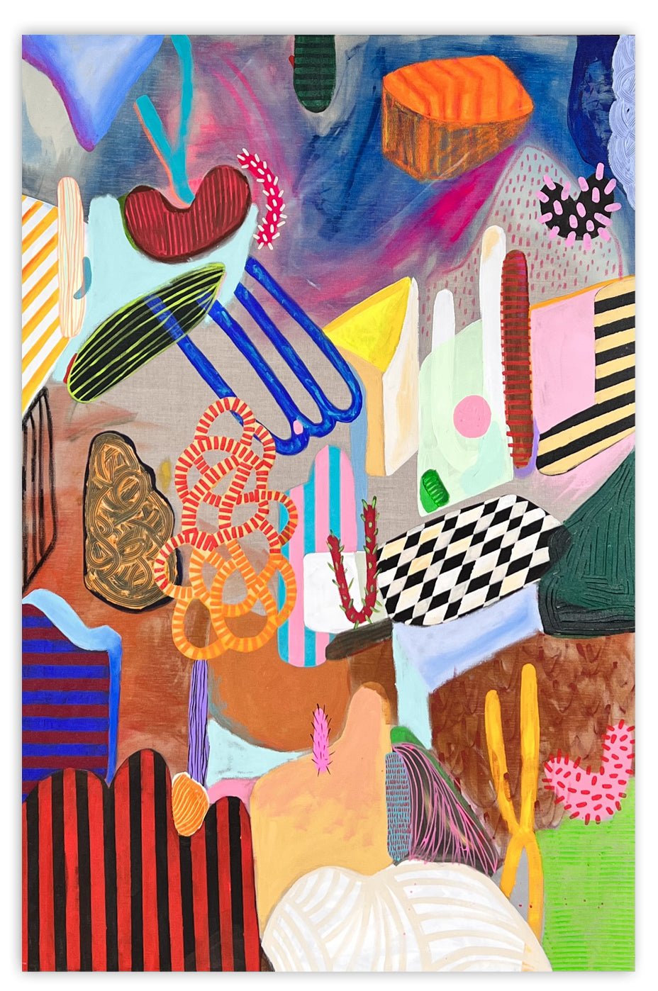 Playful Garden II - Daniela Marin - Abstract Painting - Ideelart