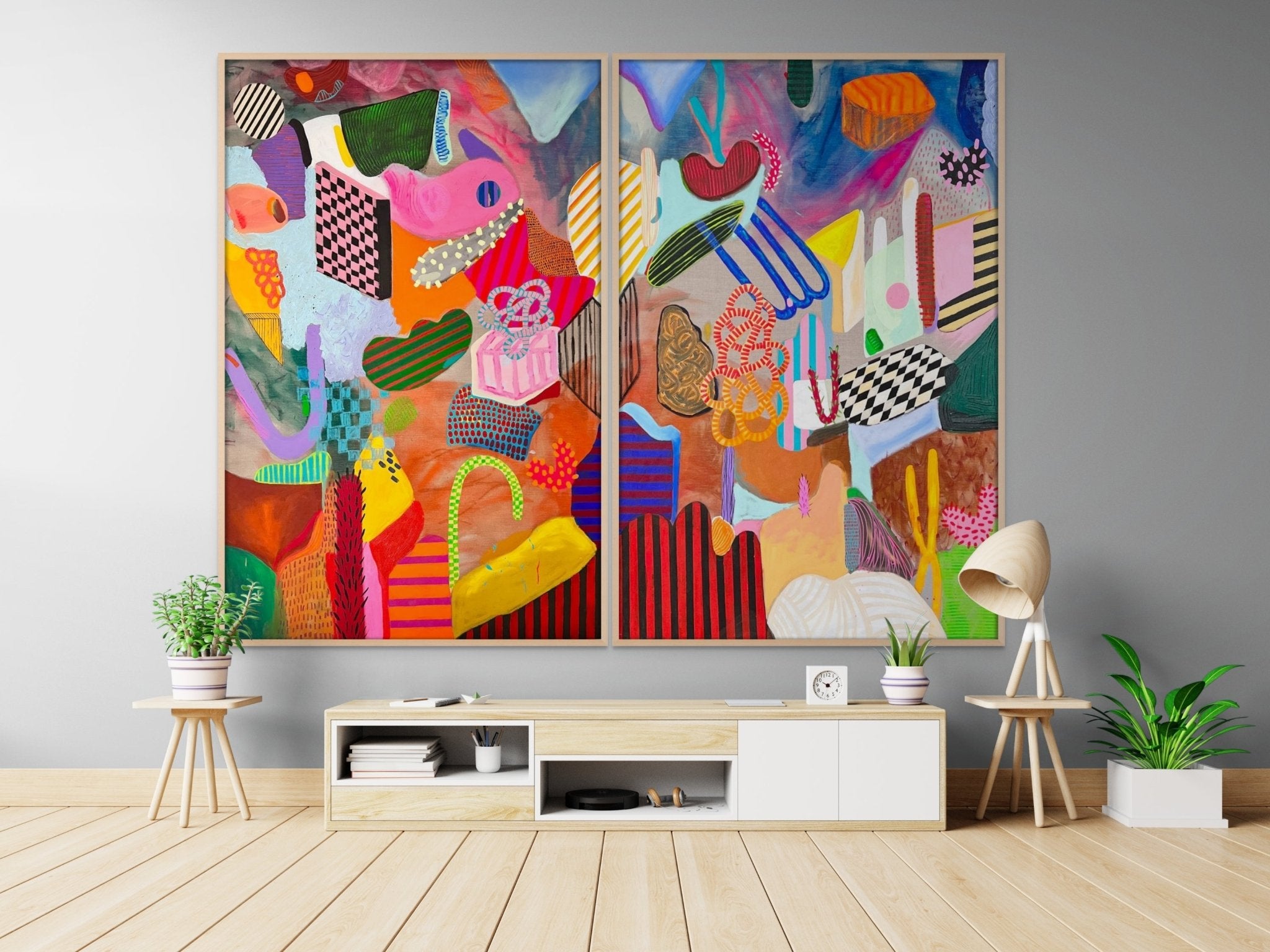 Playful Garden II - Daniela Marin - Abstract Painting - Ideelart