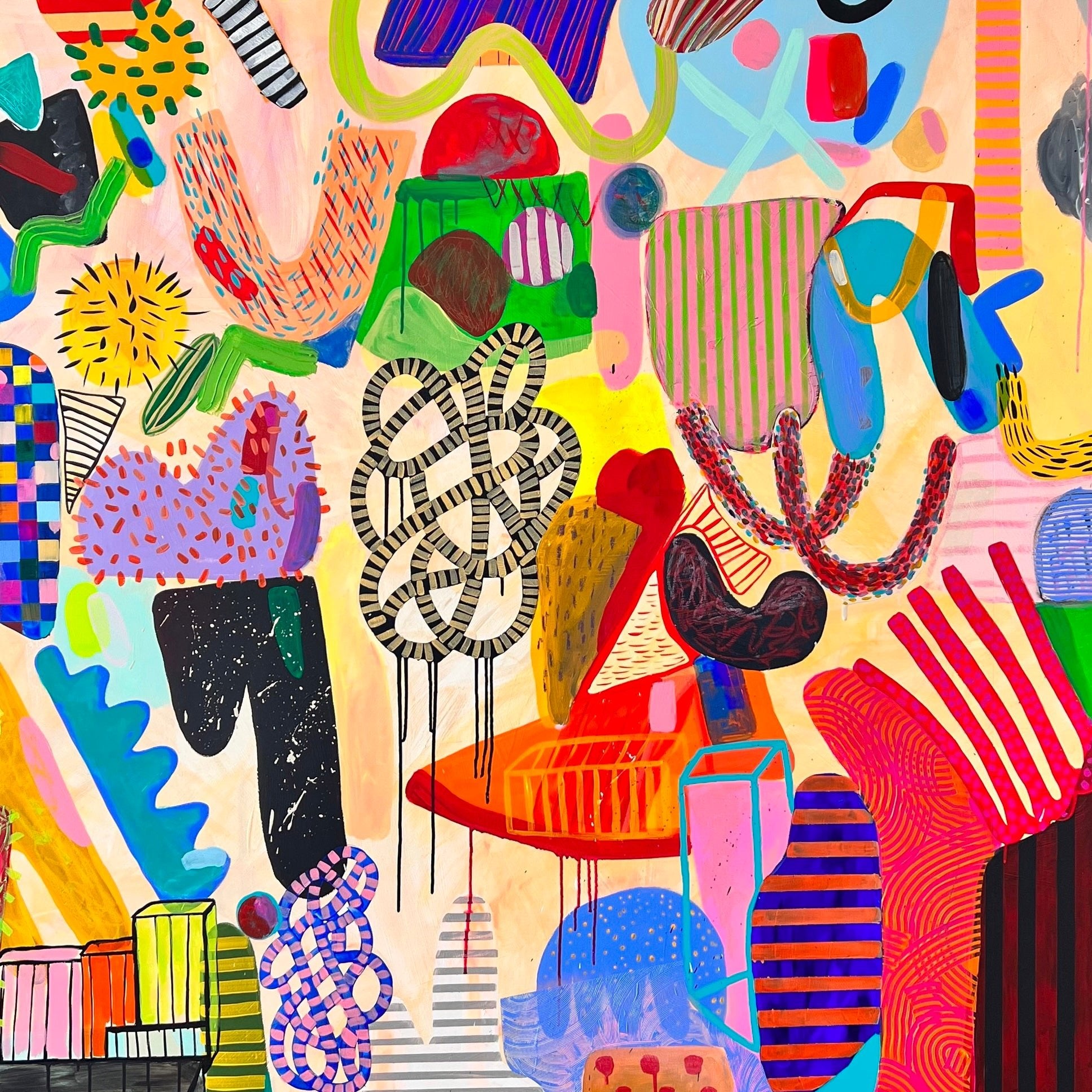 Small talk geometry - Daniela Marin - Abstract Painting - Ideelart