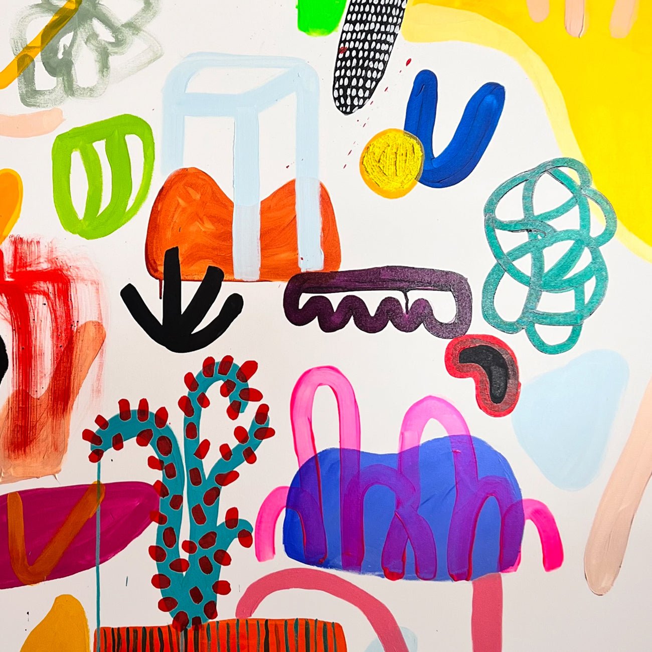 All around a particular place - Daniela Marin - Abstract Painting - Ideelart