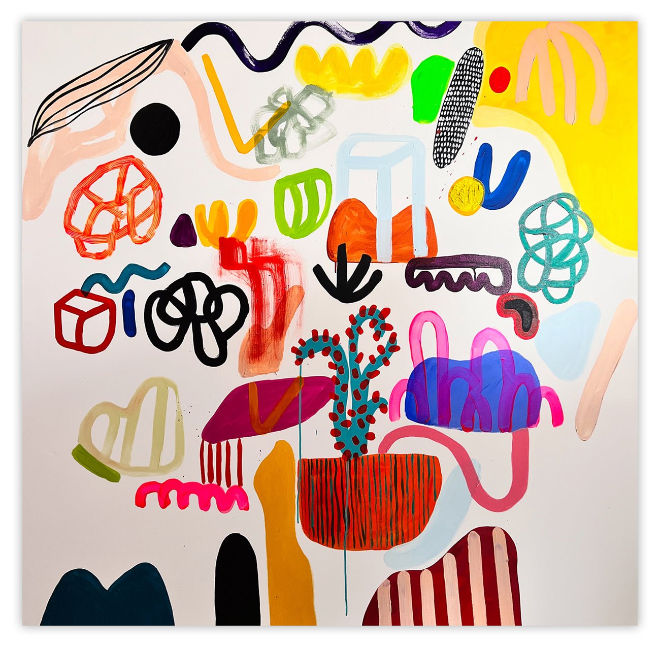 All around a particular place - Daniela Marin - Abstract Painting - Ideelart