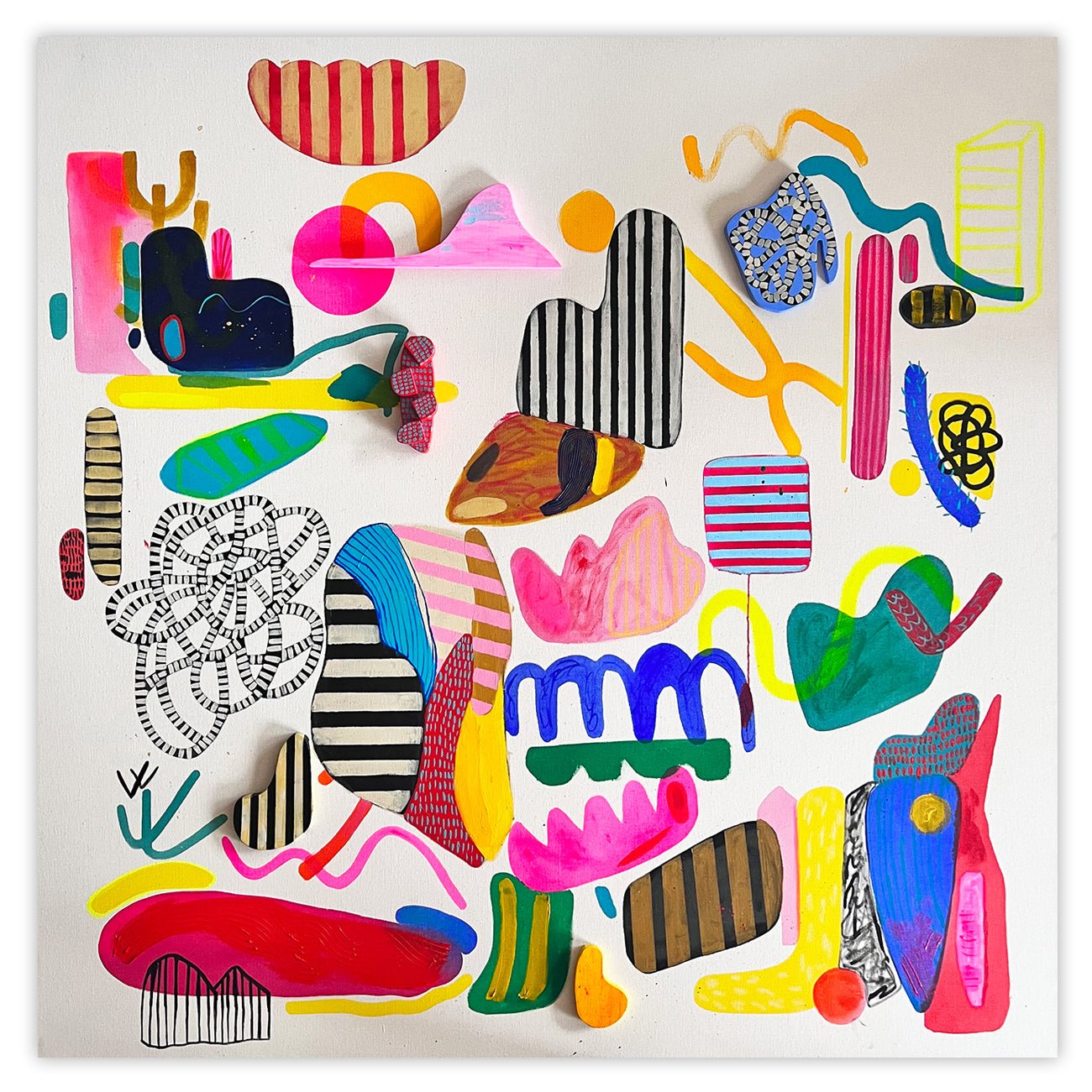 Refuge from an inhabited desert - Daniela Marin - Abstract Painting - Ideelart