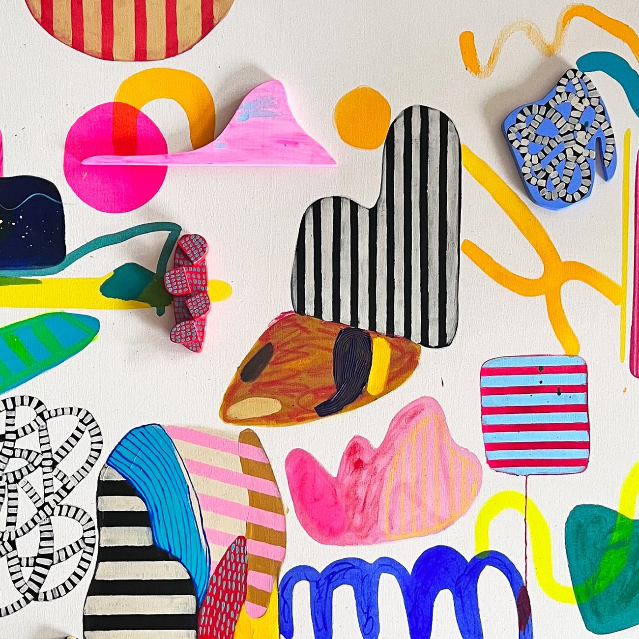 Refuge from an inhabited desert - Daniela Marin - Abstract Painting - Ideelart