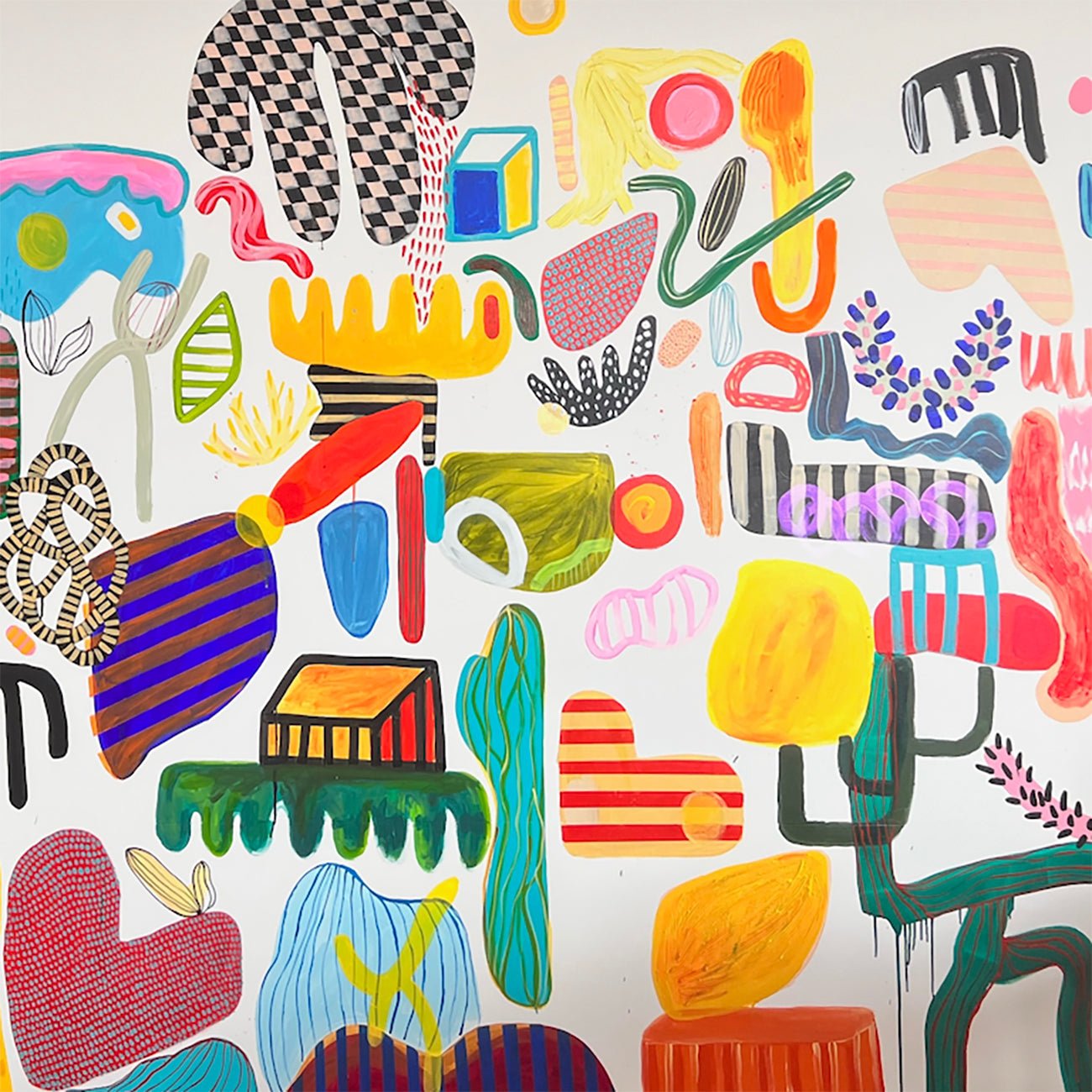 Things that blossom when it rains - Daniela Marin - Abstract Painting - Ideelart