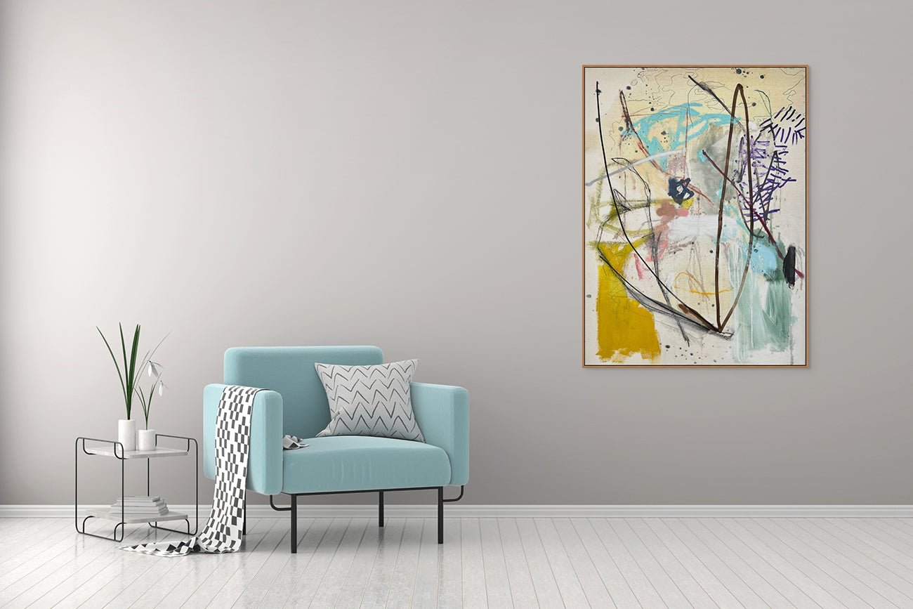 Arid Lands - Ludovic Dervillez - Abstract Painting - Ideelart