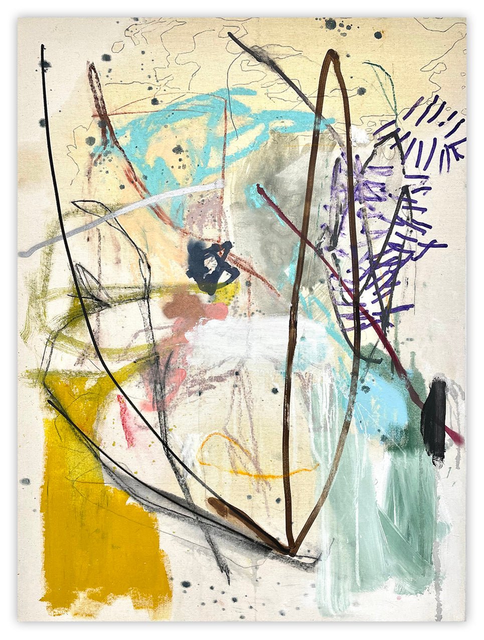 Arid Lands - Ludovic Dervillez - Abstract Painting - Ideelart