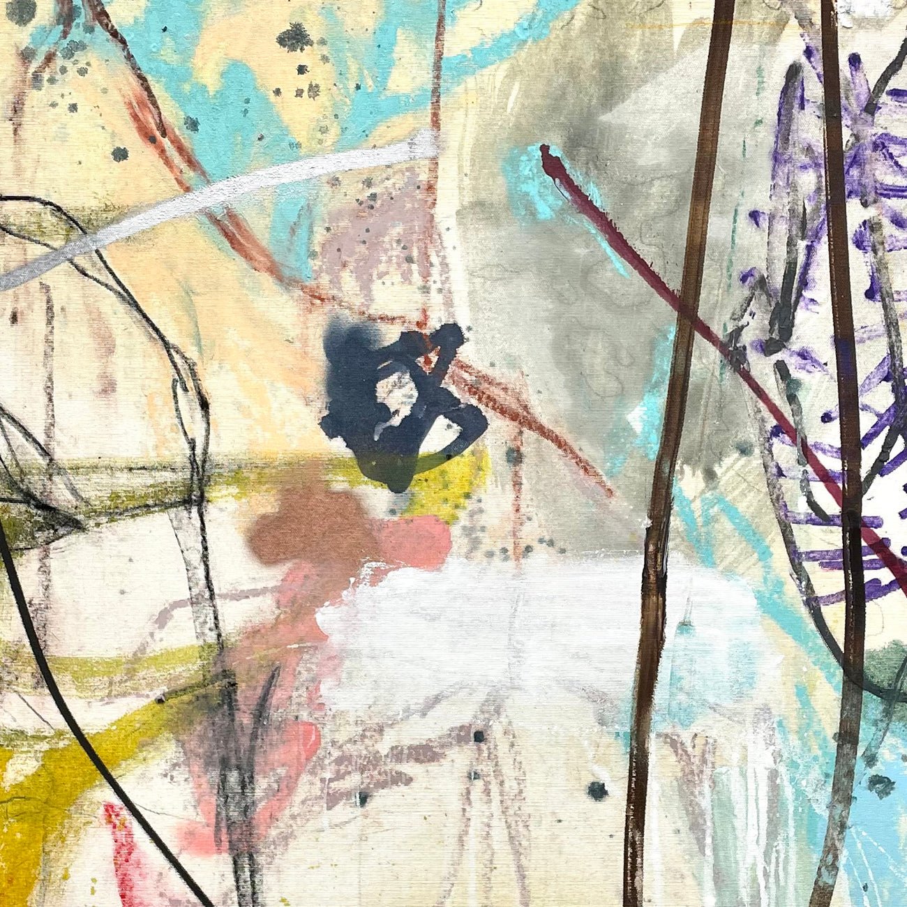 Arid Lands - Ludovic Dervillez - Abstract Painting - Ideelart