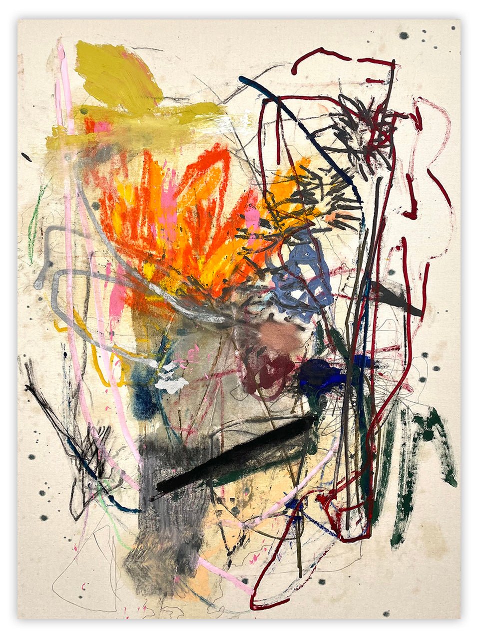 Brush Fires - Ludovic Dervillez - Abstract Painting - Ideelart