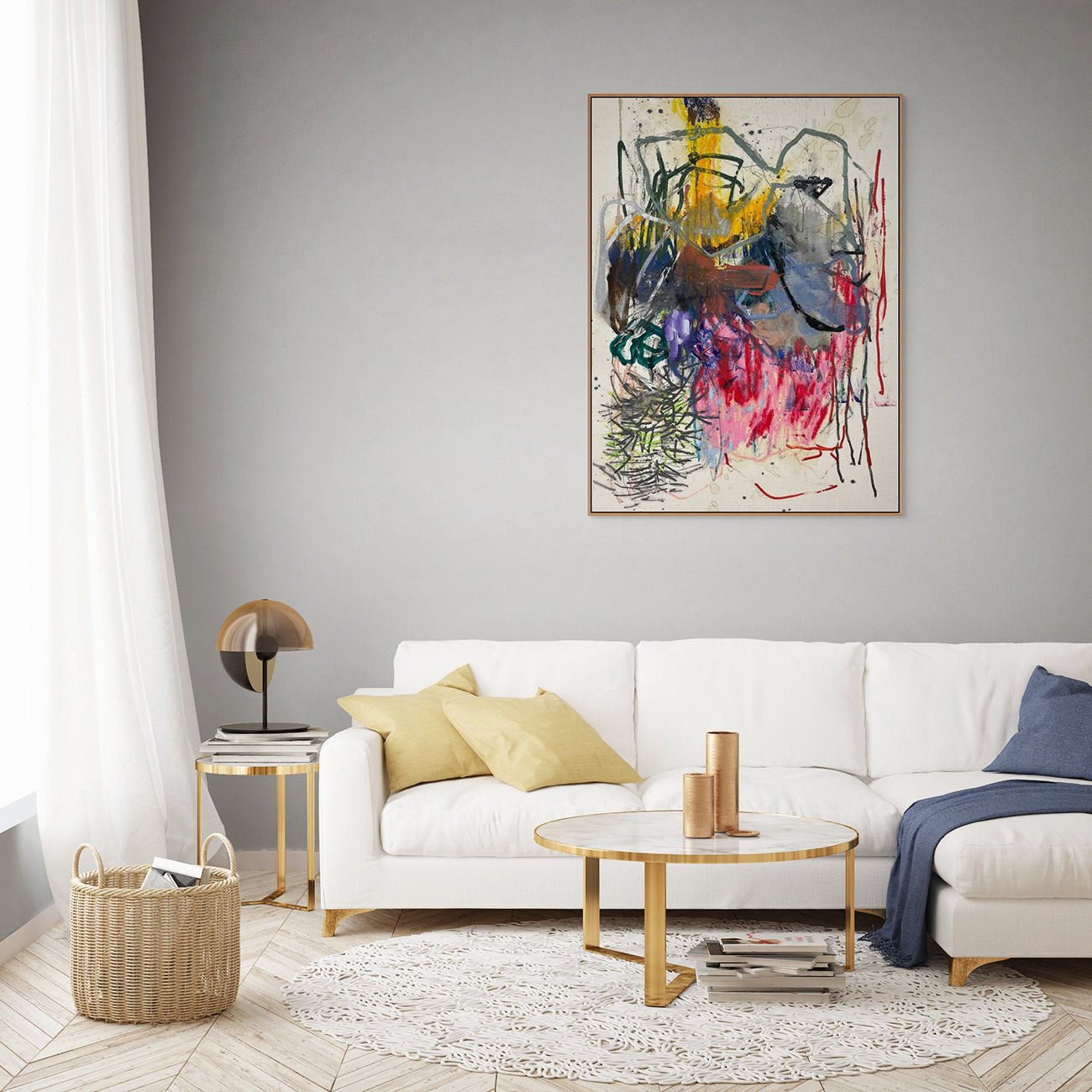 Chicken Man - Ludovic Dervillez - Abstract Painting - Ideelart