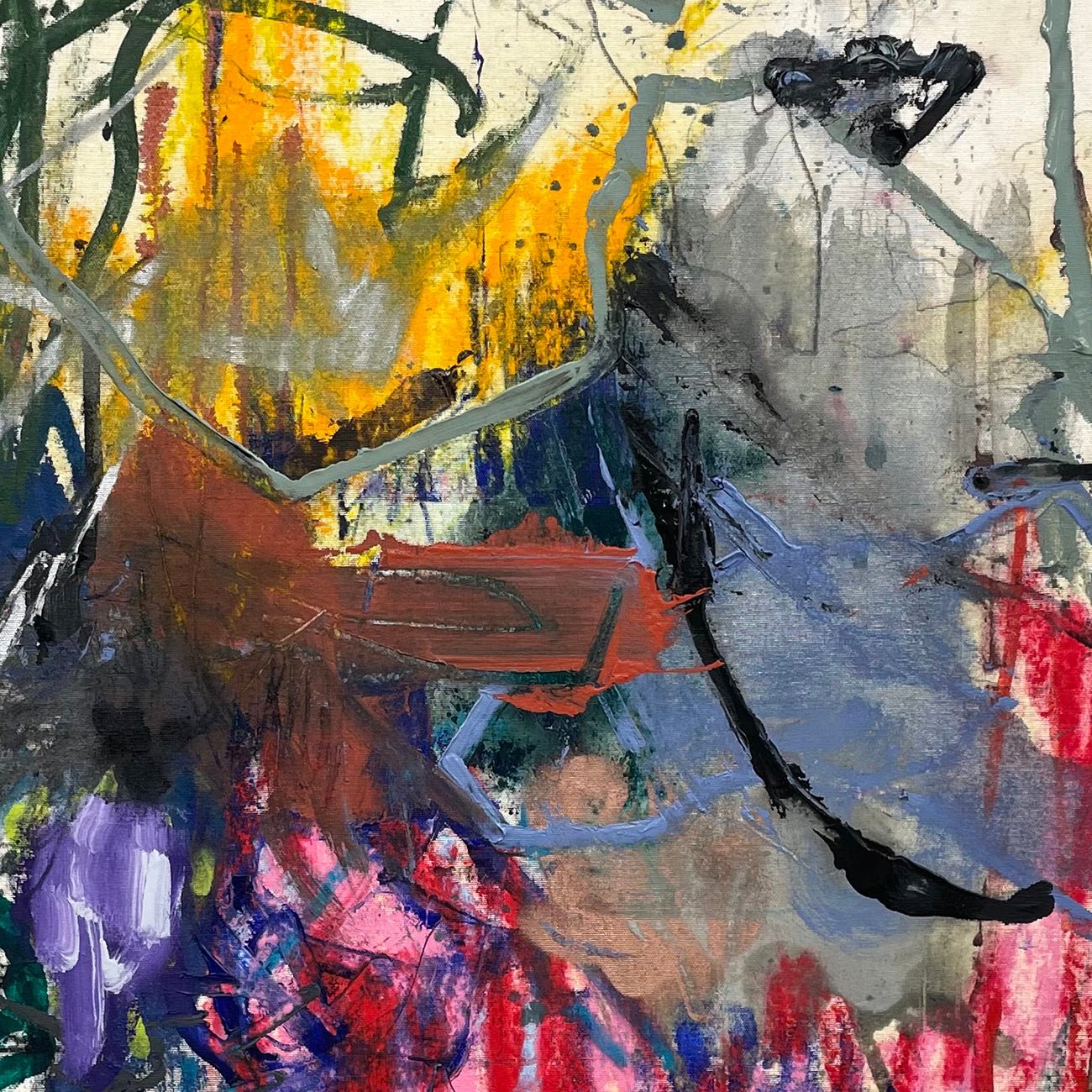 Chicken Man - Ludovic Dervillez - Abstract Painting - Ideelart