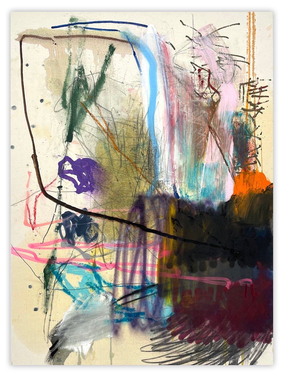 Daybreak - Ludovic Dervillez - Abstract Painting - Ideelart