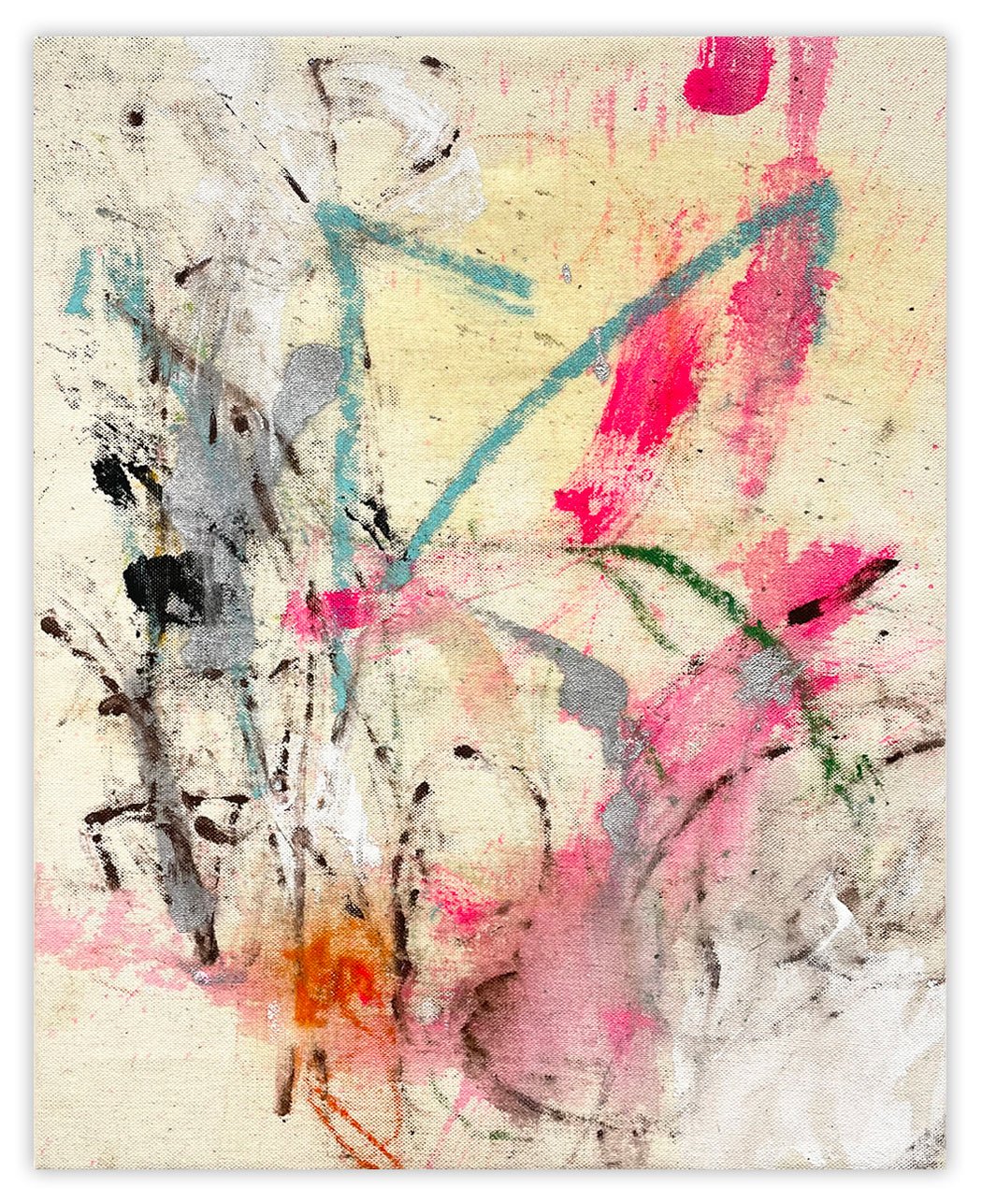 Floral Note - Ludovic Dervillez - Abstract Painting - Ideelart