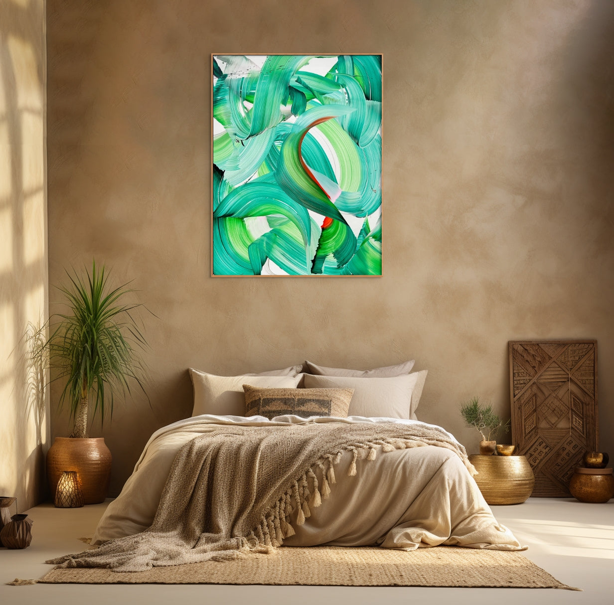 Close Up Of An Angelim Vermelho - Nikolaos Schizas - Abstract Painting - Ideelart