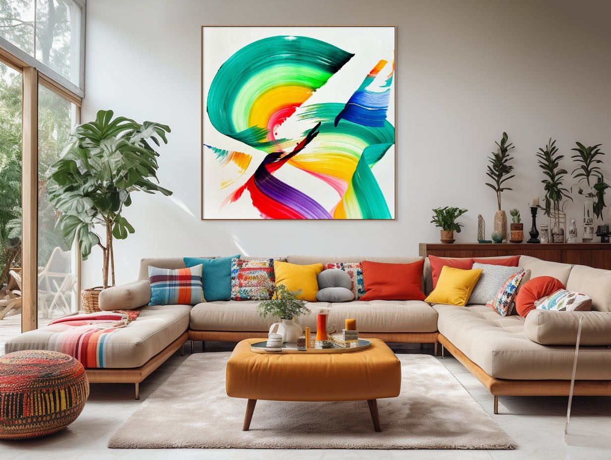 If You Want To Be Happy, Be! - Nikolaos Schizas - Abstract Painting - Ideelart