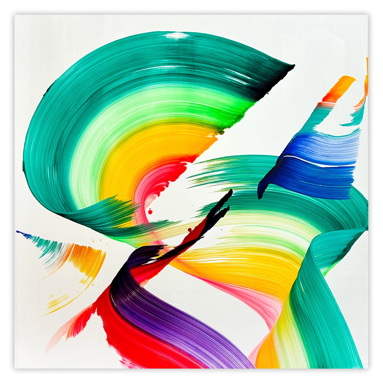 If You Want To Be Happy, Be! - Nikolaos Schizas - Abstract Painting - Ideelart